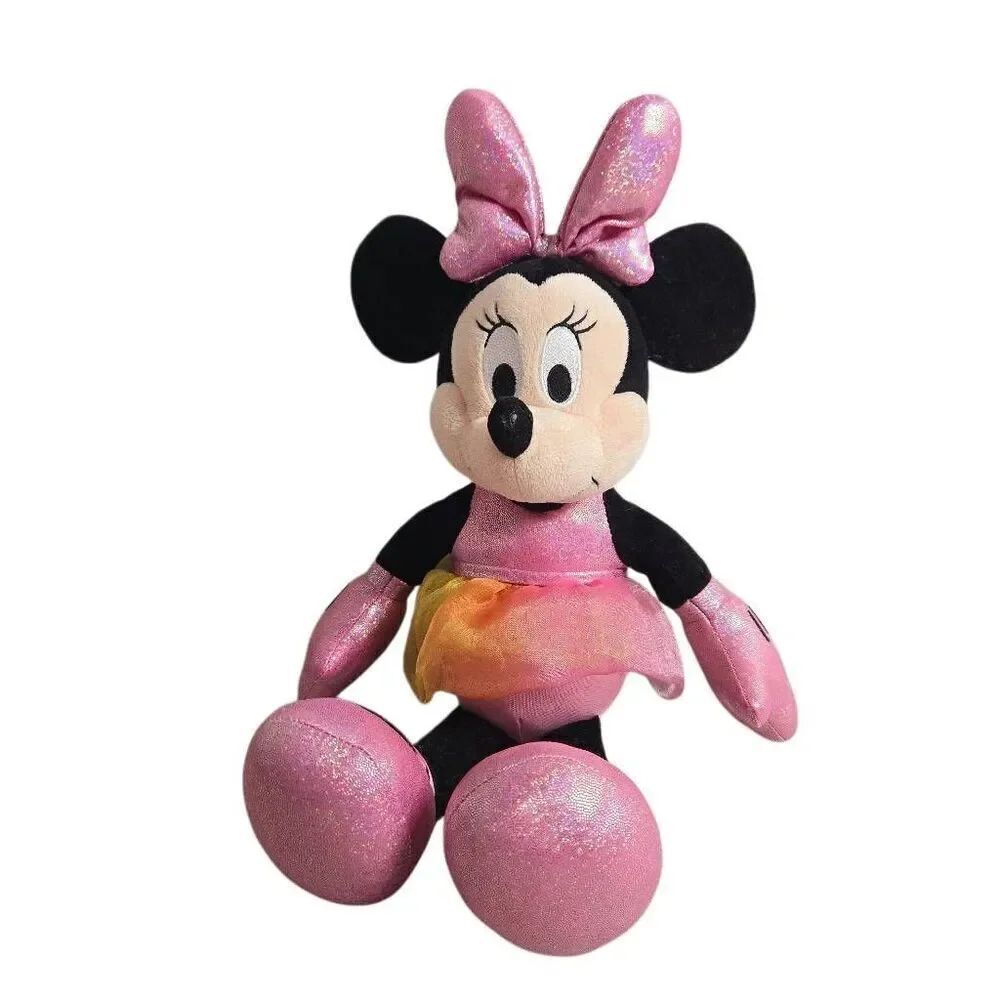 Sparkle Minnie Plush TY Beanie Minnie Mouse Ballerina Stuffed Toy 16"